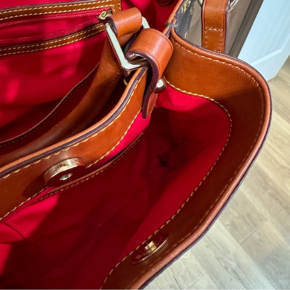 Dooney & Burke purse— numerous compartments with shoulder strap. - Picture 5 of 6